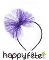 Serre-tête rose avec noeud en tulle, image 3