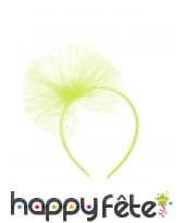 Serre-tête rose avec noeud en tulle, image 4