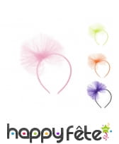 Serre-tête rose avec noeud en tulle