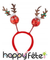 Serre-tête rouge tête de rennes, adulte