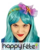 Serre-tête vert et doré de sirène