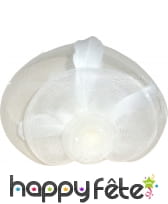 Serre-tète voilette ivoire avec perles et plumes