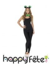 Serre tête yeux de grenouille et noeud papillon