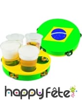 Tambourin à boisson aux couleurs du Brésil