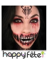 Tatouage bouche démoniaque