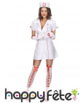 Tenue blanche d'infirmière sexy pour adulte, image 1