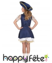Tenue bleue de petite pirate, broderies dorées, image 2