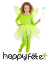 Tutu, baguette et ailes de petite fée verte