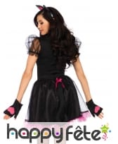 Tenue courte chat rose et noir femme, image 1