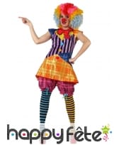 Tenue colorée de femme clown