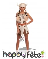 Tenue courte de guerrière viking femme