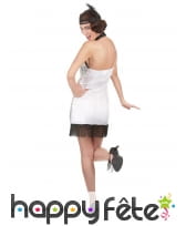 Tenue courte disco argentée avec sequins, image 2