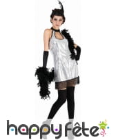 Tenue courte disco argentée avec sequins, image 3