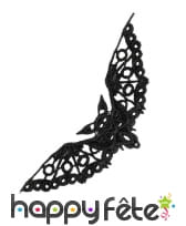 Tatouage chauve-souris noire motif dentelle, image 1