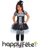 Tenue chic sorcière Dia de los muertos fille