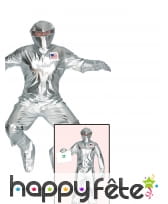 Tenue d'astronaute futuriste argenté pour adulte, image 1
