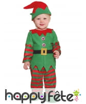 Tenue de bébé elfe de Noël vert