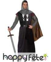 Tunique de chevalier médiéval avec casaque