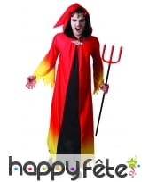Tenue de diable rouge et jaune dégradé pour homme, image 3