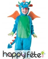 Tenue de Dragon bleu vert pour enfant
