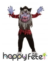 Tenue de gros loup-garou pour adolescent