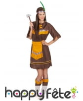 Tenue d'indienne cintrée marron et orange