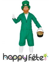 Tenue de Leprechaun vert Irlandais pour homme