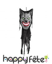 Tête de loup garou sonore à suspendre