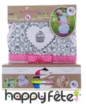 Tablier de miss cupcake à colorier pour enfant, image 1