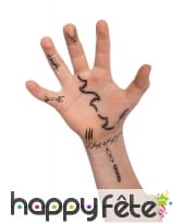 Tatouages de main squelette, image 1