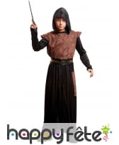 Tenue de magicien médiéval sombre pour enfant