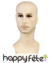 Tête de mannequin homme blanc de 40cm