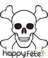 Tête de mort et os double face