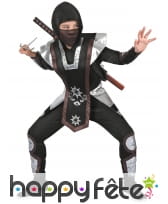 Tenue de ninja noir et gris pour enfant