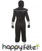 Tenue de ninja noire et argentée pour homme, image 2