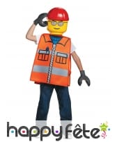 Tenue d'ouvrier de chantier Lego pour enfant
