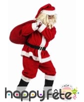 Tenue de père Noël effet peluche