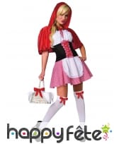 Tenue de petit chaperon rouge vichy pour femme