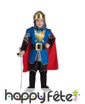 Tenue de petit chevalier bleu et rouge