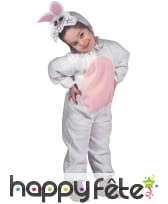 Tenue de petit lapin blanc et rose pour enfant