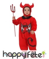 Tenue de petite diablotin rouge pour enfant
