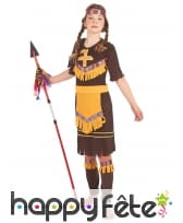 Tenue de petite indienne marron en robe, image 1