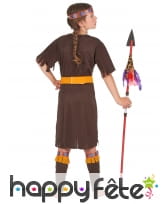 Tenue de petite indienne marron en robe, image 3