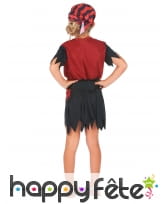 Tenue de petite piratesse noire et rouge, image 3