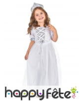 Tenue de petite princesse blanche avec paillettes