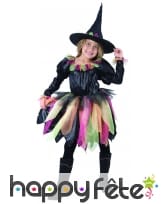 Tenue de petite sorcière avec tulles multicolores, image 3
