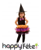 Tenue de petite sorci&egrave;re avec tutu color&eacute;