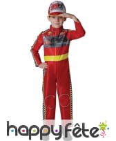 Tenue de pilote de course Cars 3 pour enfant