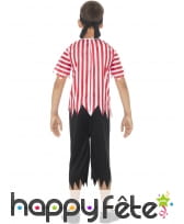 Tenue de pirate rayée rouge et blanche pour enfant, image 1