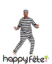 Tenue de prisonnier rayée pour homme